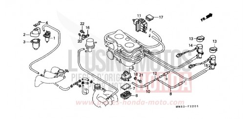VALVE SOLENOIDE/ FILTRE A AIR SECONDAIRE (2) GL1500K de 1989